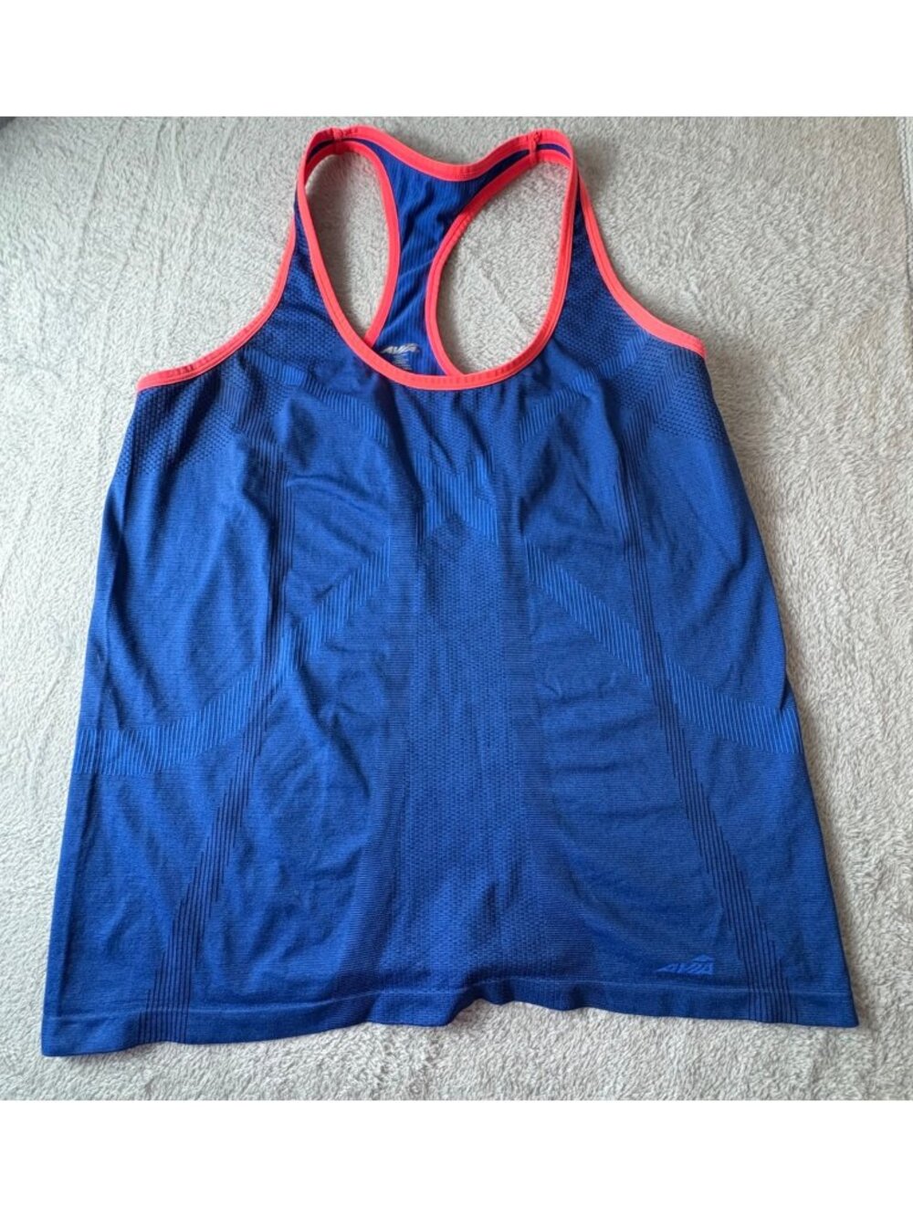 Avia Womens Blue Racerback Tank Top XXL Nylon Blend Workout Gorpcore